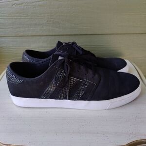 Adidas Seeley Black 3 Stripe Snakeskin Skater Shoes Athletic Sneakers Mens 12
